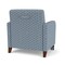 Lesro Siena Lounge Reception Wide Guest Chair w/ Front Casters, Walnut Wood Back Legs, RS RainSong Uph SN1201 - alternate 3